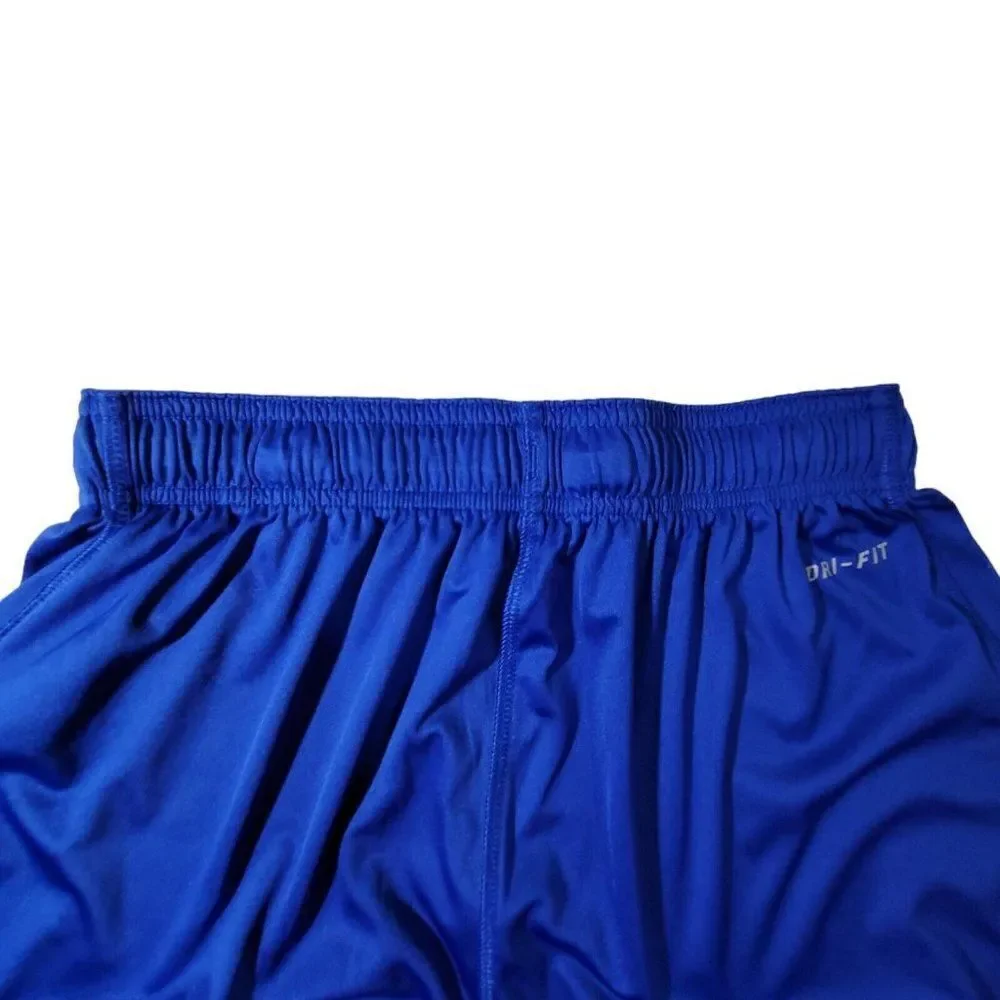 Nike‎ Basketball Shorts Boys Youth Size Medium Dri Fit Blue Drawstring Waist EUC